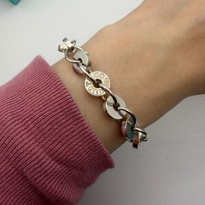 Tiffany & Co. Vguc 7.5” approx 1837 circle bracelet in sterling silver
